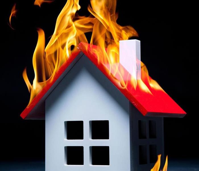 Illustration of a House on Fire